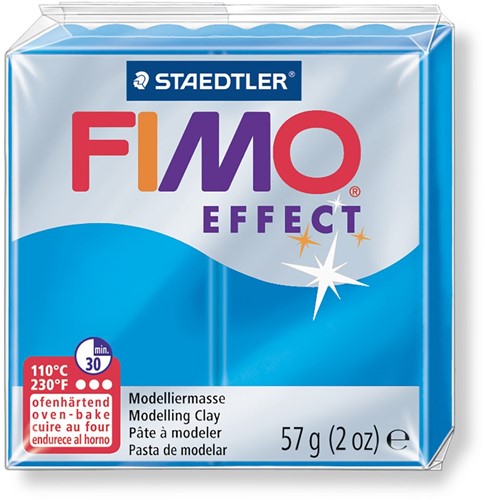 Fimo Effect boetseerklei 57g Transparant Blauw - 374