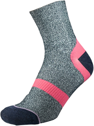 1000 Mile Approach Repreve Double Layer Sock Ladies - Navy Marl/Mauve - Medium