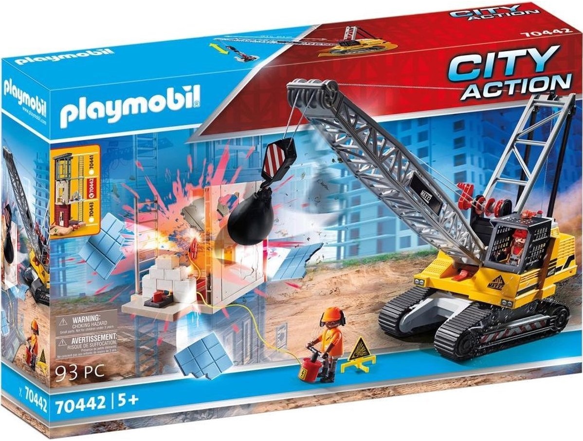 Taiko buik schroot Bekritiseren Playmobil City Action - Kabelgraafmachine met bouwonderdeel 70442