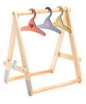 Djeco accessoires Clothes Rack & 3 hangers