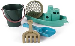 Dantoy Blue Marine Toys boot- en zandset - 5-delig gerecycled plastic