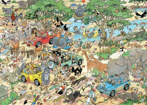 Jumbo puzzel Jan van Haasteren Safari & Storm 2in1 - 2x 1000 stukjes