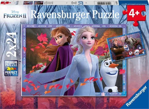 Ravensburger Frozen puzzel - Disney Frozen II - 2x24 stukjes - kinderpuzzel
