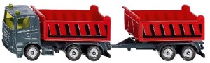 SIKU Truck with dumper body and tipping trailer