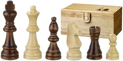 Spelen met Startpunt Gezamenlijk Philos houten schaakstukken Remus - Koningshoogte 70mm
