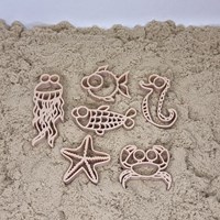 Grennn zee dieren uitstekers - educatief speelgoed voor klei en zand-2