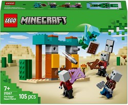 LEGO Minecraft woestijn bouwset met Illagers en cactusridder - 21267