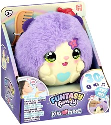 Jumbo interactieve hamster knuffel Funtasy Family Kiss Meez paars