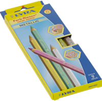 Lyra kleurpotloden metallic 6 kleuren set voor kinderen en volwassenen