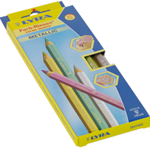 Lyra kleurpotloden metallic 6 kleuren set voor kinderen en volwassenen
