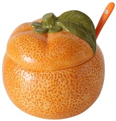 Boltze Home voorraadpot jampot dolomite oranje 480ml keuken