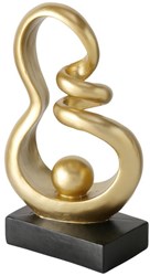 Boltze Home abstract beeldhouwwerk Palowa goud 24cm decoratie