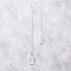 Boltze Home acryl druppel kerstdecoratie set 2-delig transparant