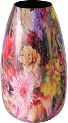 Boltze Home vaas bloemenvaas metaal multicolor handgemaakt 25cm