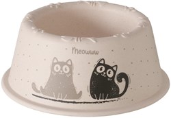 Boltze Home kattenvoerbak bamboe melamine multicolor Ø17xH7cm