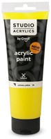 Creall acrylverf geel - 250ml tube - hobbyverf voor kinderen en volwassenen