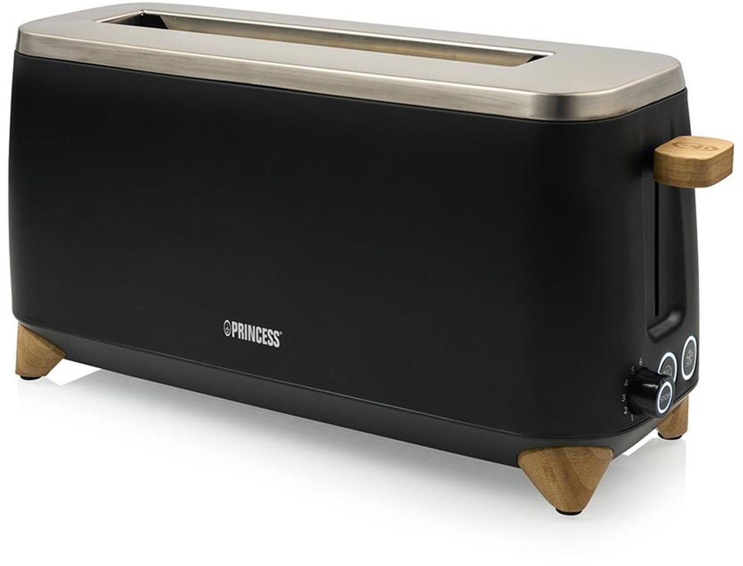 CREATE Broodrooster, broodrooster, 6 standen, kruimellade, thermostaat, ontdooien, opwarmen, beveiligingssysteem, 750 W