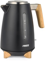 Princess waterkoker pure 1,7L 3000W zwart RVS - snel en veilig