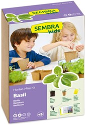 Kids at Work basilicum kweekset voor kinderen - mini tuinset
