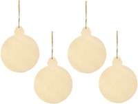 Eduplay houten kerstbal set - kerstboom decoratie 3 stuks