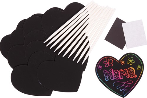 Scratch Magic heart set of 10