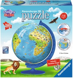 Ravensburger 3D puzzel XXL Kinder Werelbol engelstalig - 180 stukjes