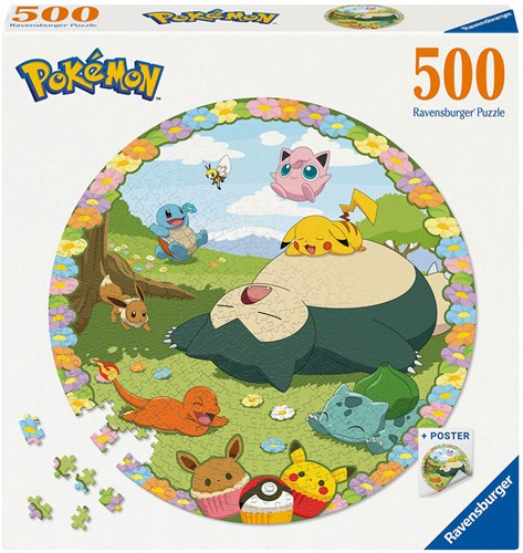 Ravensburger Pokemon ronde legpuzzel - 500 stukjes - cartoon puzzel