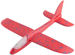 Creative Craft Group foam vliegtuig - speelgoed met LED verlichting - rood