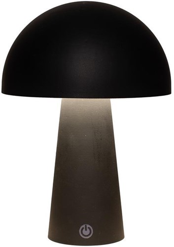 LED Tafellamp rond zwart 15x15x21cm