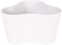 Artstone bloempot Claire wit 26 cm met drainagesysteem voor binnen en buiten