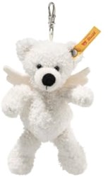 Steiff pluche teddybeer sleutelhanger Lotte beschermengel wit 12 cm