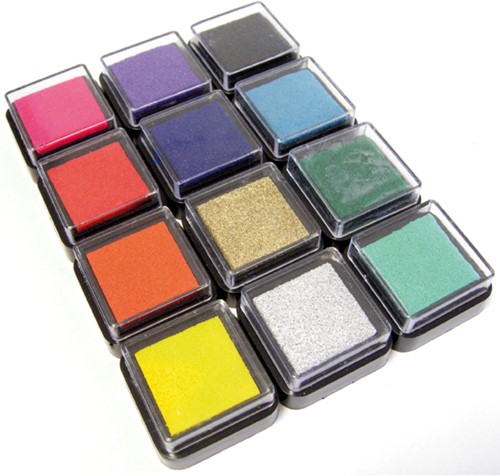 Mini stamp pads set of 12