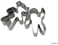 Kitchen Tools koekjes uitsteker metaal zilver figuur bakvorm 2 stuks