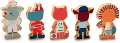 Lilliputiens houten speelfiguren superberoepen - fantasierijk rollenspel-2