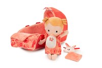 Lilliputiens babypop Lena zachte speelset met reiswieg en accessoires