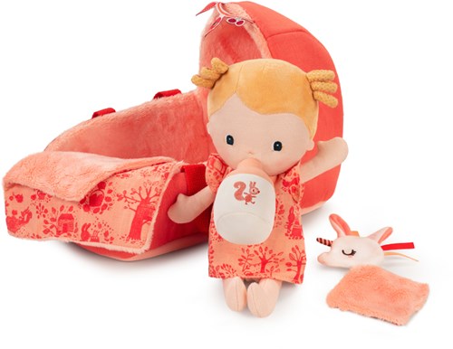 Lilliputiens babypop Lena zachte speelset met reiswieg en accessoires