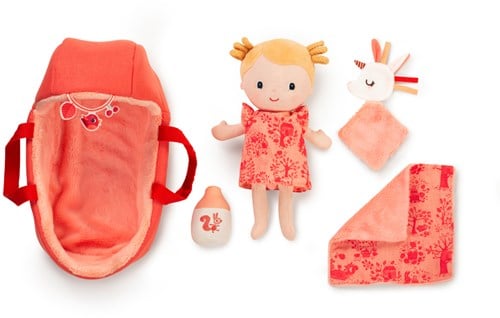 Lilliputiens babypop Lena zachte speelset met reiswieg en accessoires-2