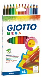 Giotto kleurpotloden Mega 12 stuks extra dik voor kinderen