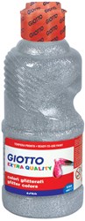 Giotto plakkaatverf glitter zilver 250ml - creatieve knutselverf