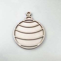 FiQ houten vulvorm Kerstbal - 10×13 cm