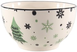 Svenska Living schaaltje porselein kerstboom Ø14cm groen decoratief
