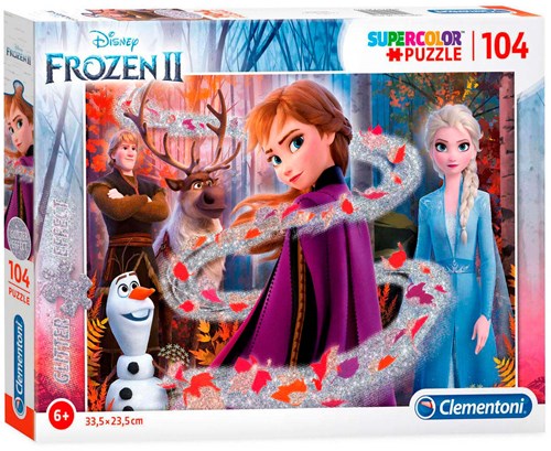 Clementoni Glitter Puzzel Disney Frozen 2, 104st.