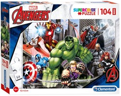 Clementoni puzzel - Avengers - 104 stukjes - Maxi legpuzzel voor kinderen