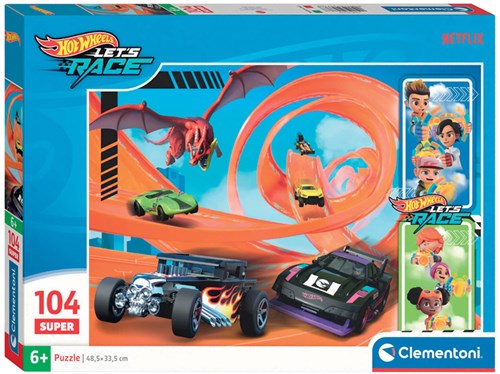 Clementoni Legpuzzel Super Color Hot Wheels, 104st.