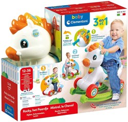 Clementoni hobbelpaard interactief speelgoedpaard 3-in-1 educatief