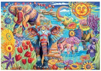 Clementoni puzzel 500 stukjes - Olifanten Carnaval - Kunst puzzel-2