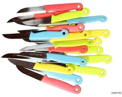 Imperial Kitchen schilmesjes keuken set zwart 5 stuks roestvrijstaal