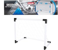 Voetbaldoel met Net kunststof wit 64x49x35cm voor kinderen