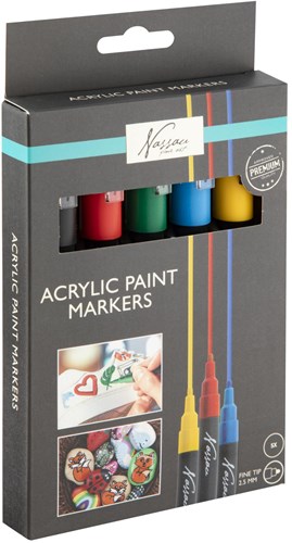 Acrylic markers set stiften 5 stuks multicolor creatief speelgoed