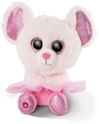 Nici knuffel Glubschis ballerina muis Yammy 15 cm pluche roze